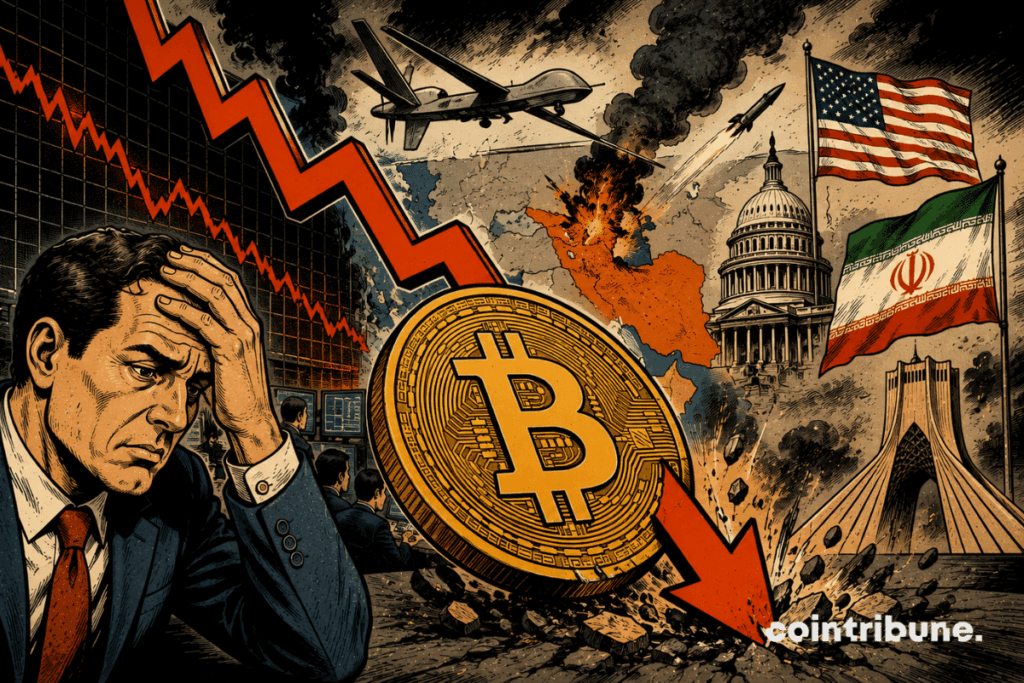 An investor is concerned about the drop in Bitcoin following the resurgence of tensions between Washington and Tehran.