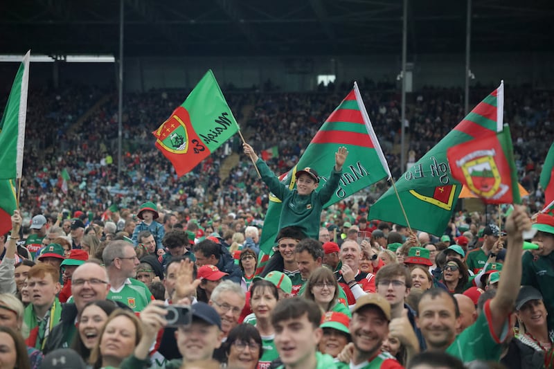 Crowds gather in Castlebar's McHale Park to welcome home the All-Ireland winning team.  Picture: Enda O'Dowd