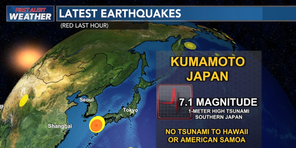 M7.1 earthquake strikes Japan, no tsunami threat to Hawaii M7.1 earthquake strikes Japan, no tsunami threat to Hawaii