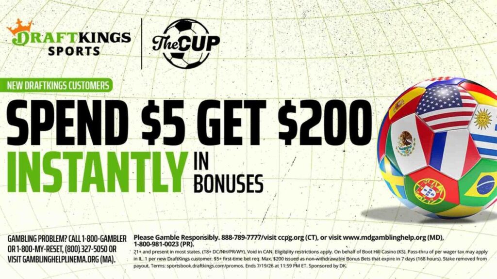 DraftKings promo code: Get $200 in bonus bets for USA vs. Bosnia and Herzegovina in 2026 World Cup DraftKings promo code: Get $200 in bonus bets for USA vs. Bosnia and Herzegovina in 2026 World Cup
