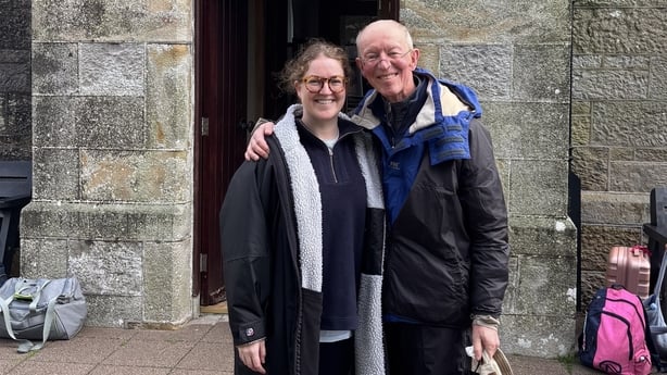 Father and Daughter, Dan and Elisabeth, having completed the pilgrimage.