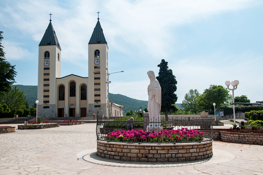 The pilgrimage church in Medjugorge, Bosnia and Herzegovina.
