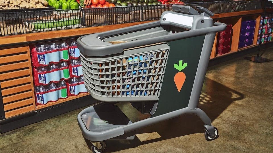 Instacart is using AI-powered Caper Carts, edge computing and computer vision to connect online grocery intelligence with what happens inside physical stores.