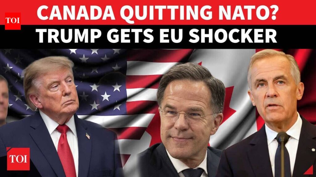 ‘TRUMP PUSHES CANADA OUT OF NATO?’: Mark Carney Drops Stunning Europe Bomb Amid Tariff War | Watch ‘TRUMP PUSHES CANADA OUT OF NATO?’: Mark Carney Drops Stunning Europe Bomb Amid Tariff War | Watch