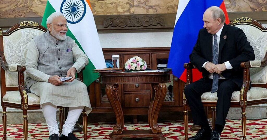 Modi meets Putin, urges him to end Ukraine war Modi meets Putin, urges him to end Ukraine war