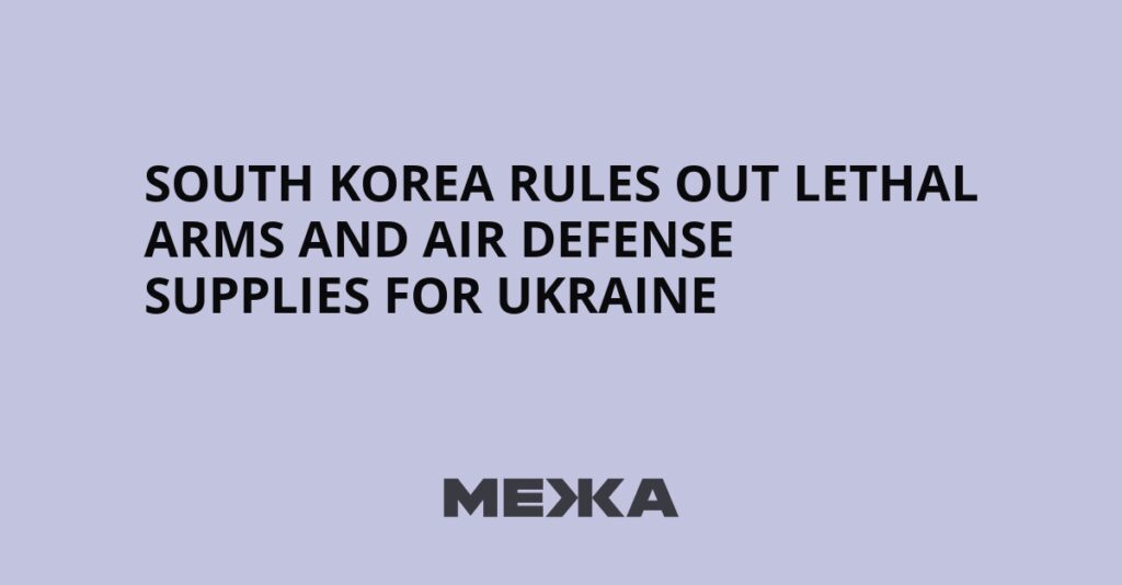 South Korea rules out lethal arms and air defense supplies for Ukraine | Ukraine news South Korea rules out lethal arms and air defense supplies for Ukraine | Ukraine news