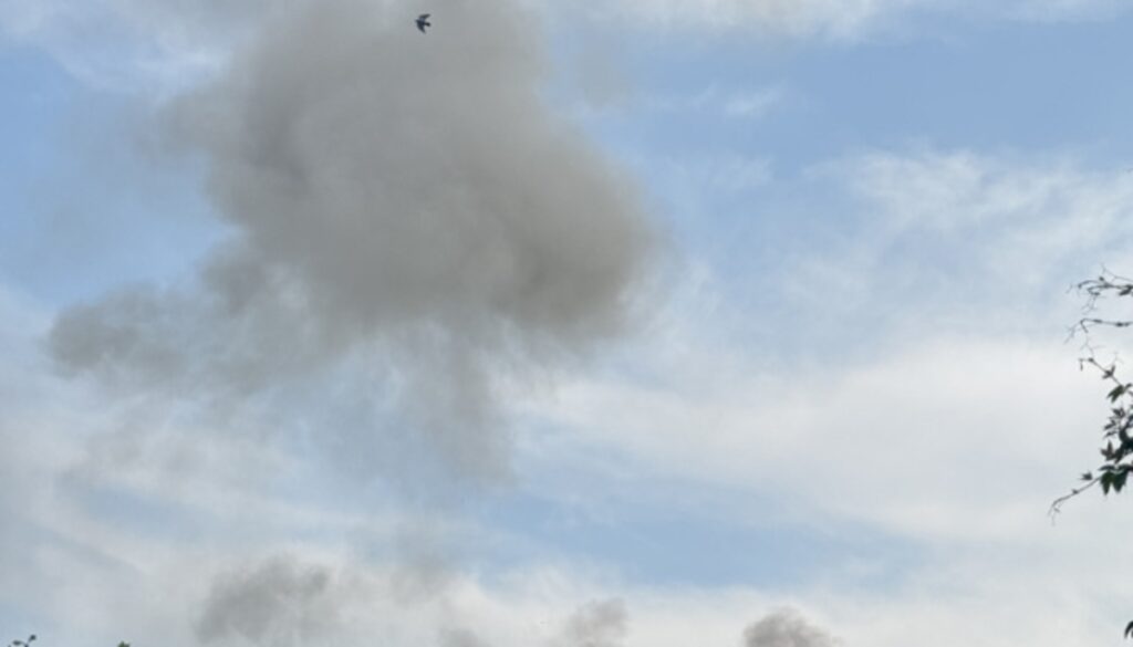 A combat drone crashed and exploded near the border in …