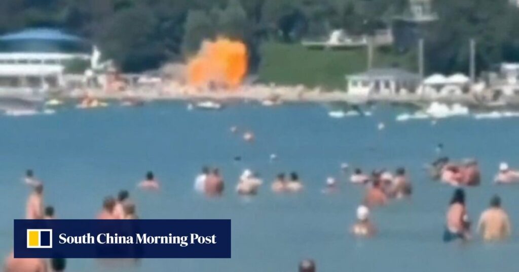 Russia says Ukrainian drone attack kills 7 at Black Sea resort beach