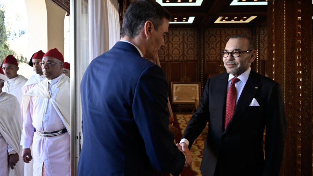 Most recent meeting between Pedro Sánchez and King Mohammed VI of Morocco. February 2024