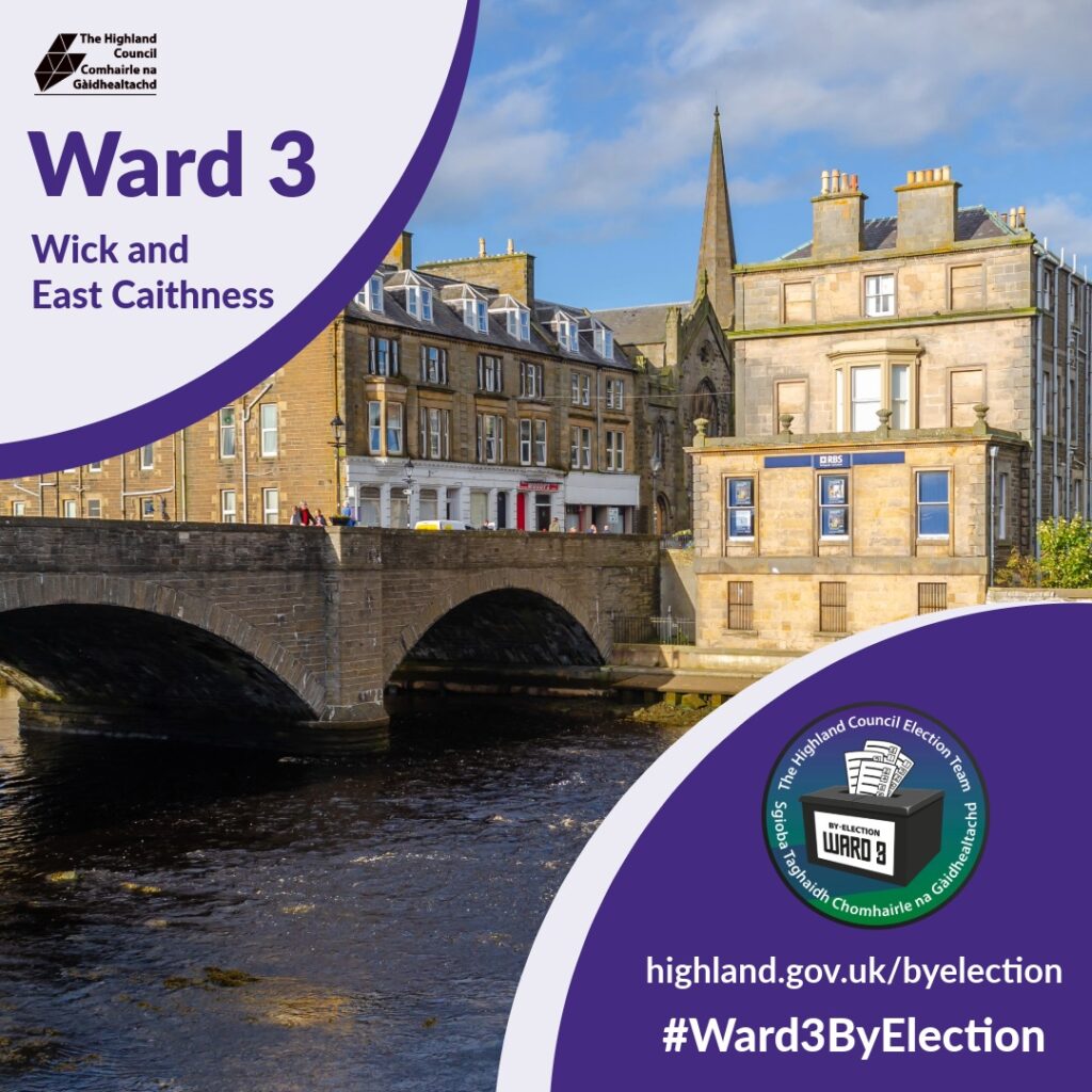 Notice of Election published for Highland Council Ward 3 By-election