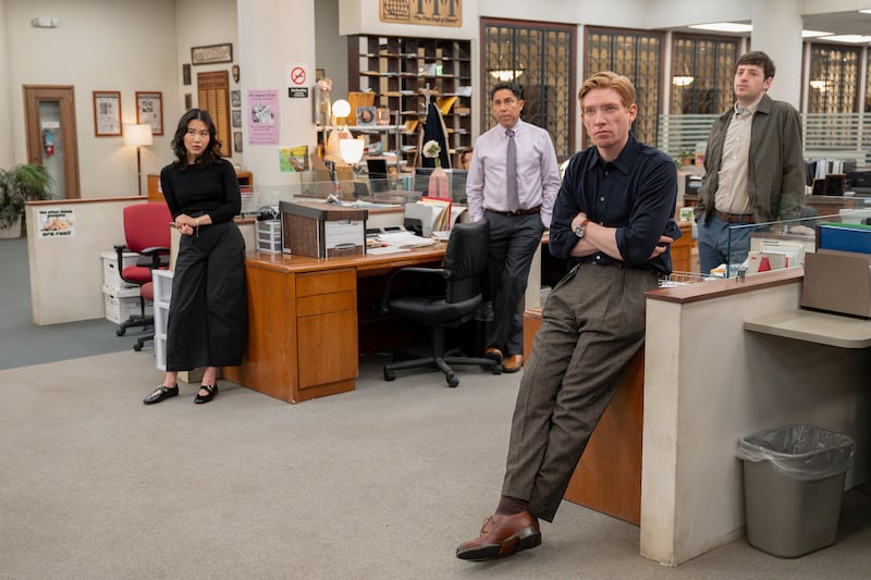 The Paper: Domhnall Gleeson in the spinoff from the American version of The Office. Photograph: John P Fleenor/Peacock