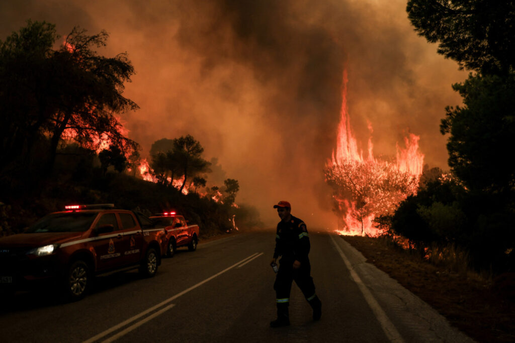 Wildfires spread across Greece, conditions worsen in France and Spain
