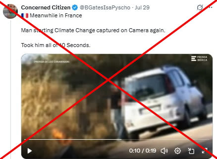 Old arson clip from Italy falsely linked to French wildfires Old arson clip from Italy falsely linked to French wildfires