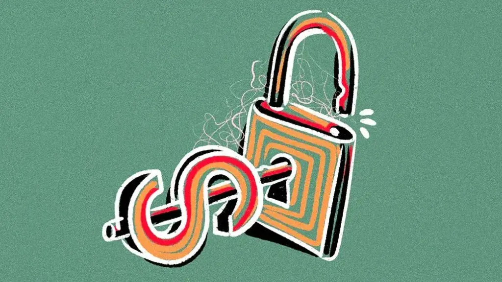 Instrument taps tech-driven creative immediately with new clients. Graphic of a dollar sign-shaped key unlocking a lock, symbolizing the key to unlocking successful performance marketing through the seven stages of development