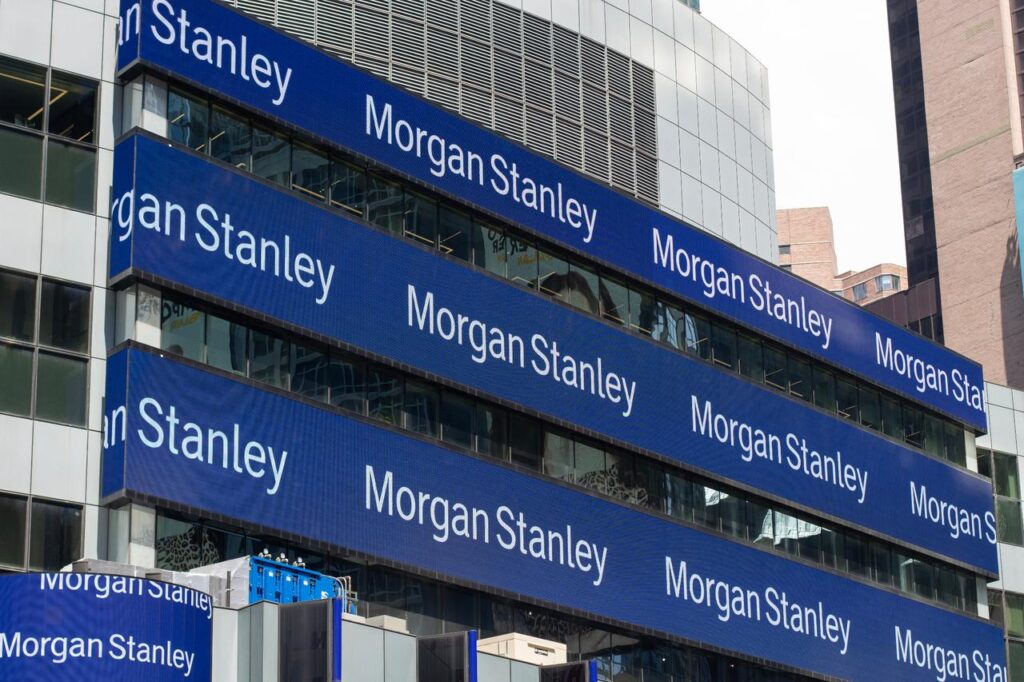 Morgan Stanley expects CBRT to pass September before October, December cuts A view of Morgan Stanley’s headquarters in Times Square, New York City, on July 5, 2022. (Adobe Stock Photo)