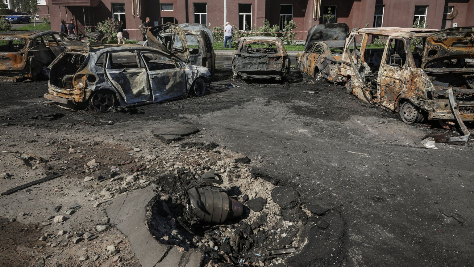 Narrow escape for woman as Russian drone hits residential area | Conflict News Narrow escape for woman as Russian drone hits residential area | Conflict News