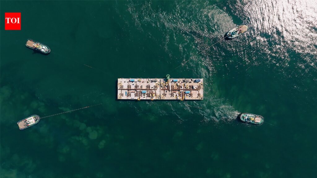 Belgium sank 23 concrete blocks weighing 22,000 tons each in the North Sea to build the world’s first artificial energy island in a €7B project Belgium sank 23 concrete blocks weighing 22,000 tons each in the North Sea to build the world's first artificial energy island in a €7B project