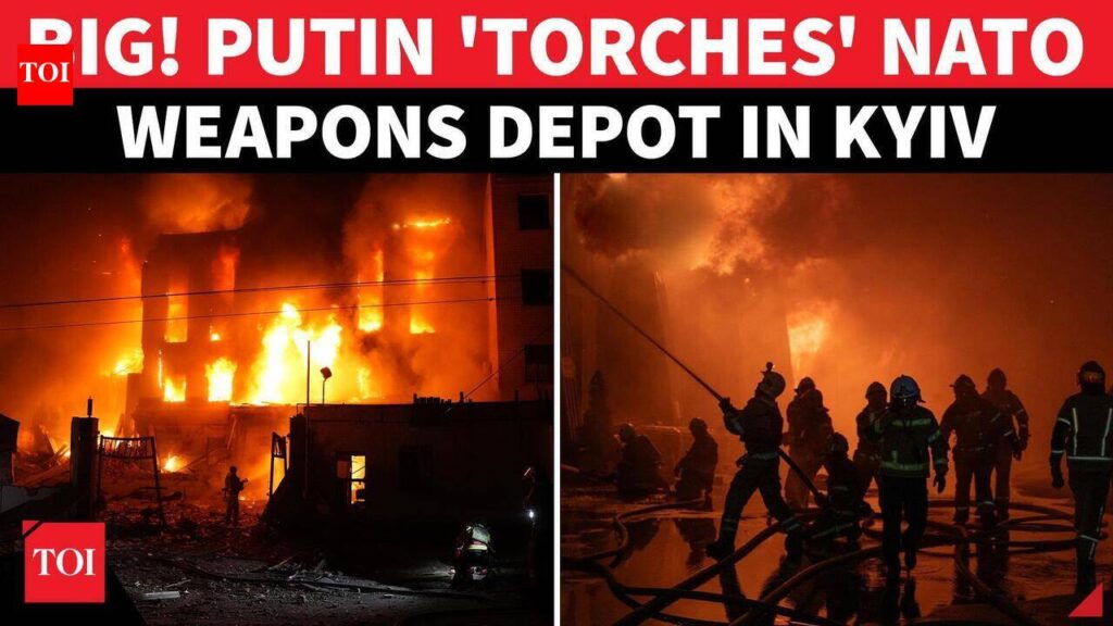 Kyiv 'Burns' As Russia Unleashes 500 Drones On Ukraine; NATO Weapons Factory In Fortress City Bombed
