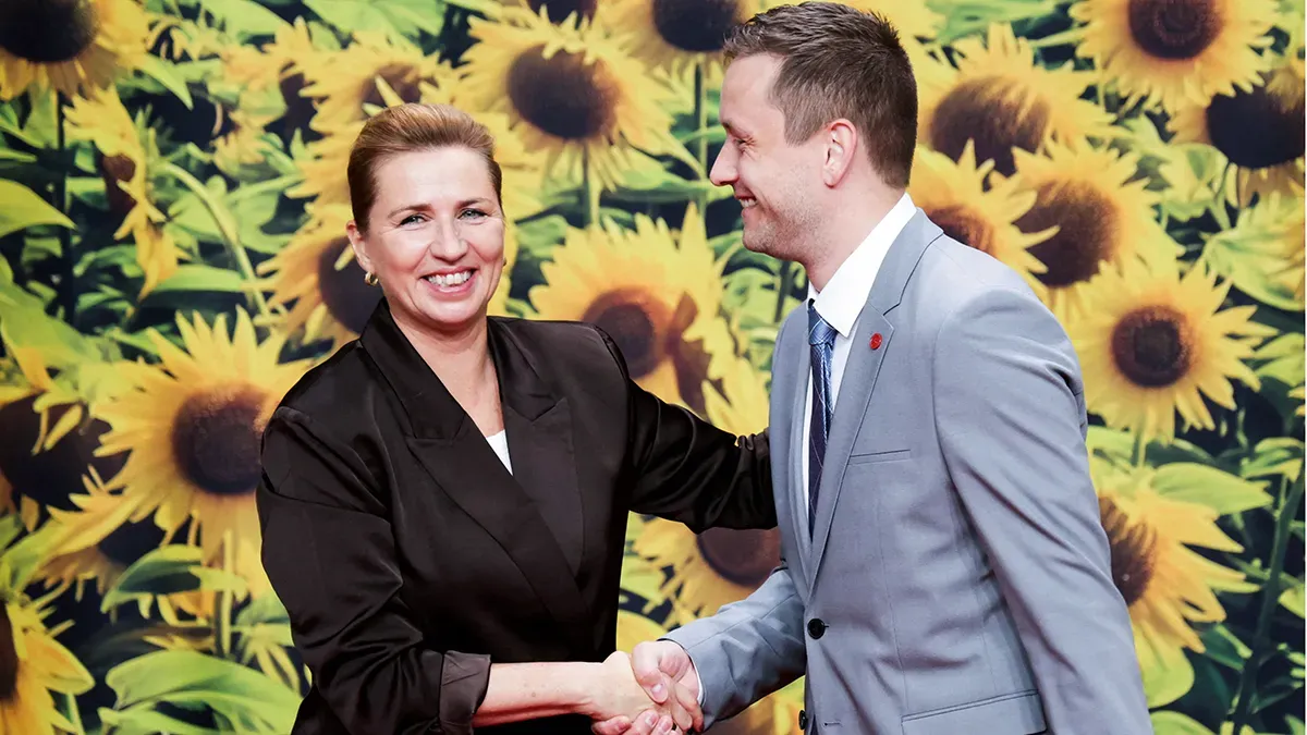 Danish Prime Minister Mette Frederiksen welcomes Greenland Prime Minister Jens-Frederik Nielsen - REUTERS/ LEONHARD FOEGER