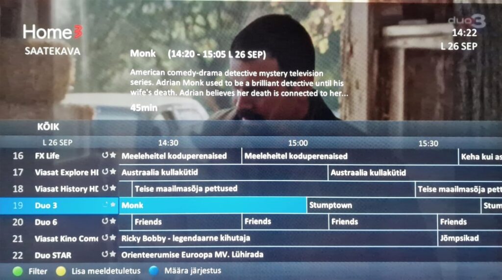 How are there different shows on Go3 and Telia Duo3 at the same time?
