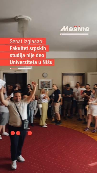 The Senate voted: The Faculty of Serbian Studies is not part of the University of Niš.
