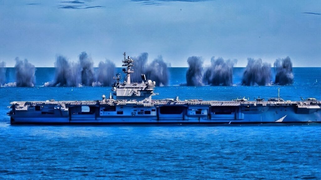 China or Iran Doesn’t Need to Sink US Navy Nuclear Aircraft Carriers to Defeat Them Nimitz-Class Aircraft Carrier at Sea