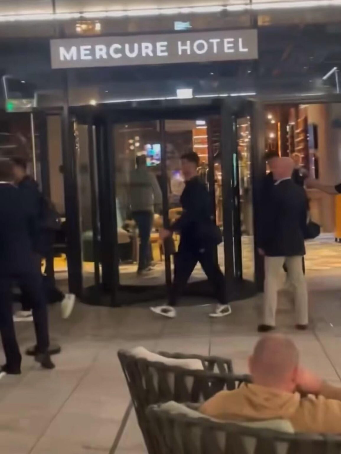 Israel fans shouting abuse at Irish players as they left their hotel before their Nations League game yesterday