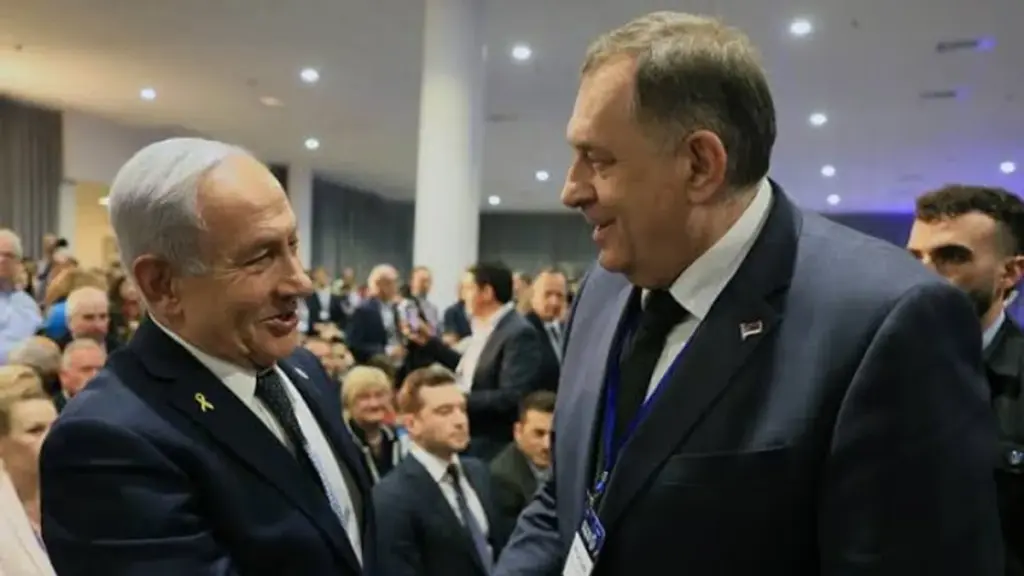 Dodik Meets Netanyahu in Jerusalem Ahead of Bosnia Vote Israeli F-16I fighter jet in flight, illustrating the Israel-Turkey dispute over Syria