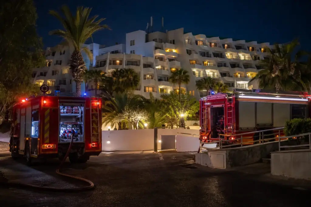 Fire at Protaras hotel in Cyprus prompts guest evacuation Fire breaks out at Protaras hotel in Cyprus, guests evacuated
