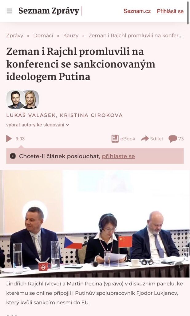 Other states are preparing for possible Russian aggression against NATO. Our Deputy Chairman of the Defense Committee is participating in this. And Slabiš is silent