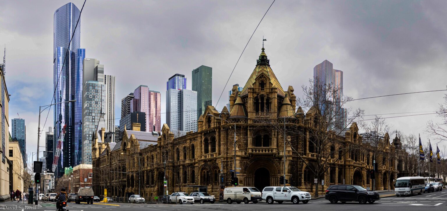 Photos showing Old and New Melbourne buildings Photos showing Old and New Melbourne buildings
