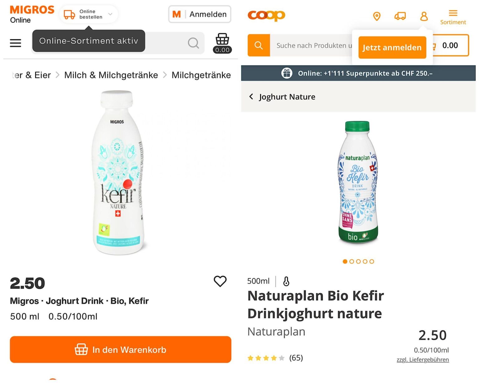 Why does 0.5 L of kefir cost 2.50 CHF in Switzerland, while beer costs just over 1 CHF? Why does 0.5 L of kefir cost 2.50 CHF in Switzerland, while beer costs just over 1 CHF?