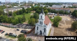 The Church of St. Roch and surrounding area, pictured in 2018