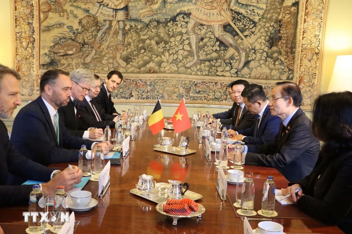 Foreign Minister Le Hoai Trung meets Belgium’s Deputy Prime Minister and Minister of Foreign Affairs, European Affairs, and Development Cooperation Maxime , October 22, 2026. (Photo: VNA)