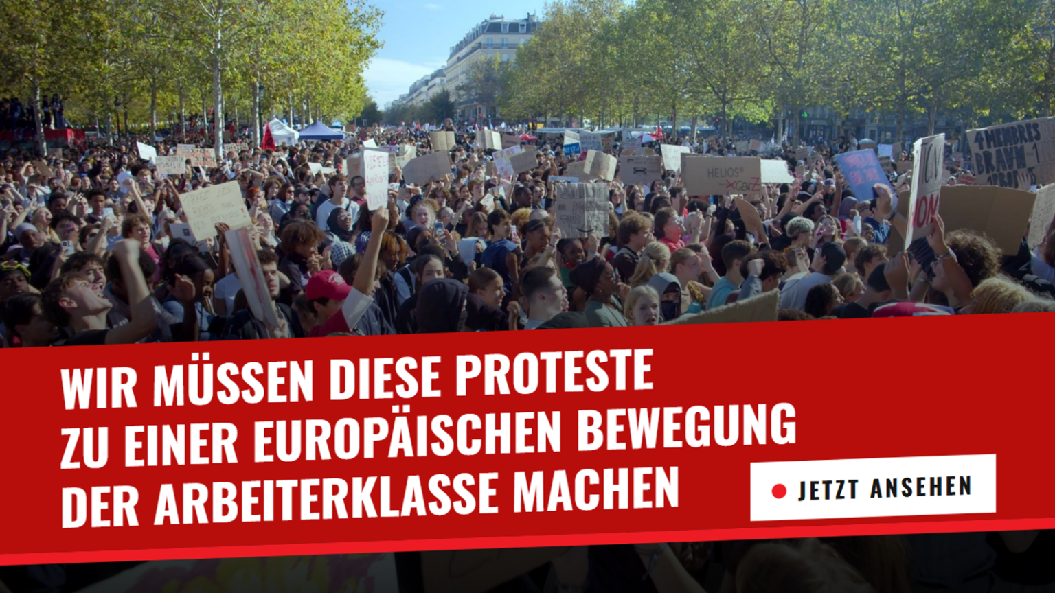 Video: “We must turn the protests in France into a European movement of the working class” Video: “We must turn the protests in France into a European movement of the working class”