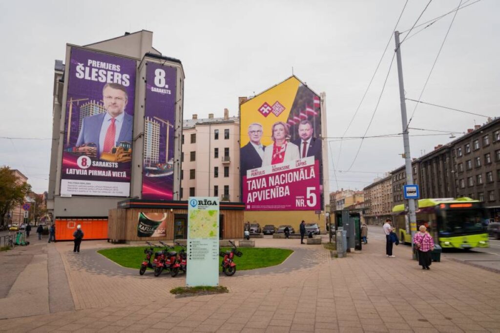 Election billboards are on display before the upcoming election on September 30, 2026 in Riga, Latvia. Latvia goes to the polls for parliamentary elections on October 3, 2026, as the war in Ukraine drags into its fifth year. — AFP