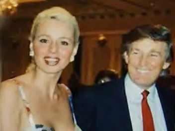 Beatrice Keul and Donald Trump at Plaza Hotel During American Dream World Finals in 1993.