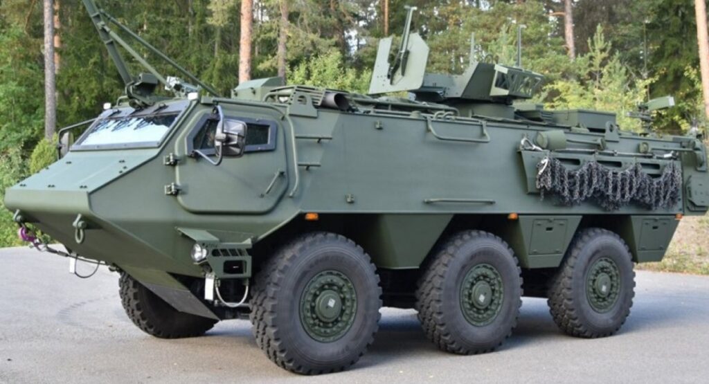 Latvia’s Plant That Built 42 Patria 6×6 for Ukraine Expands With New Factory for Hunter IFVs Patria 6x6 APC / Photo credit: Patria