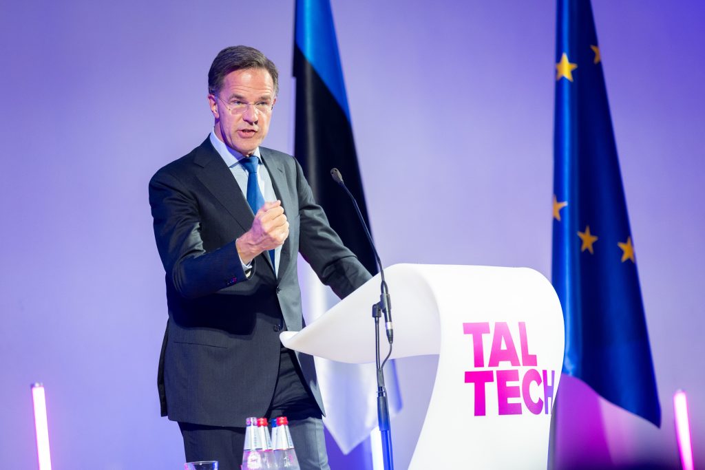 Mark Rutte addresses students and researchers at TalTech. Photo: Jürgen Randma.