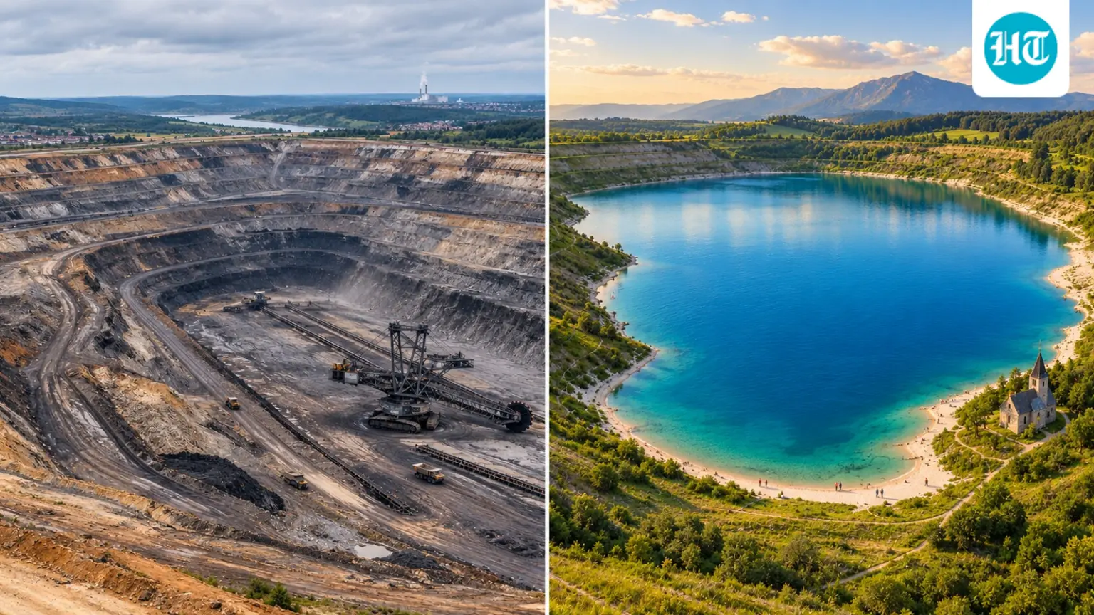 In 2008, Czechs began flooding a coal mine built on a demolished town; by 2014, it became Lake Most, a huge pit lake