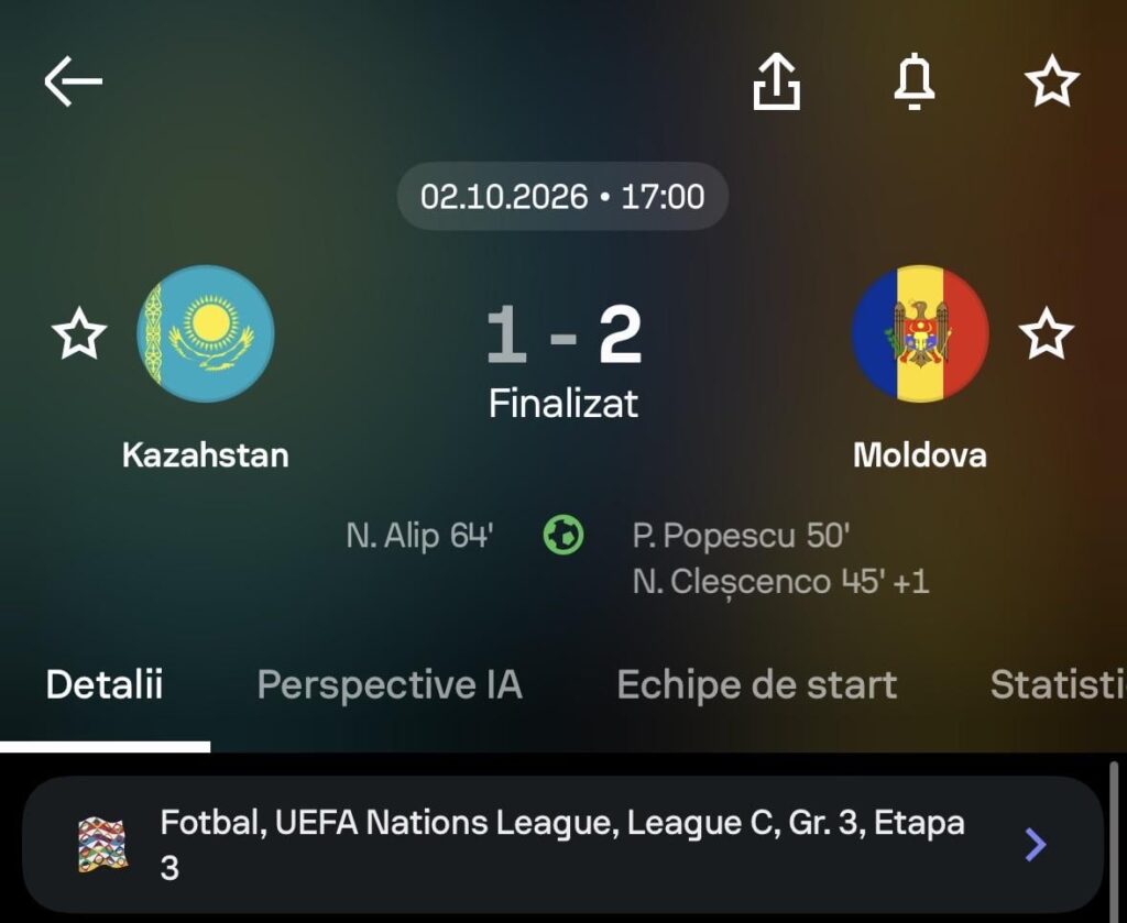 Moldova gets its first victory in the League of Nations 🥳